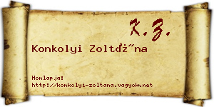 Konkolyi Zoltána névjegykártya