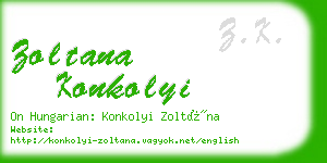 zoltana konkolyi business card